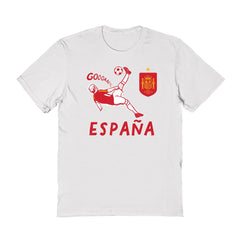 Spain National Team Vive La Fete Women's Chilena Style T-Shirt White