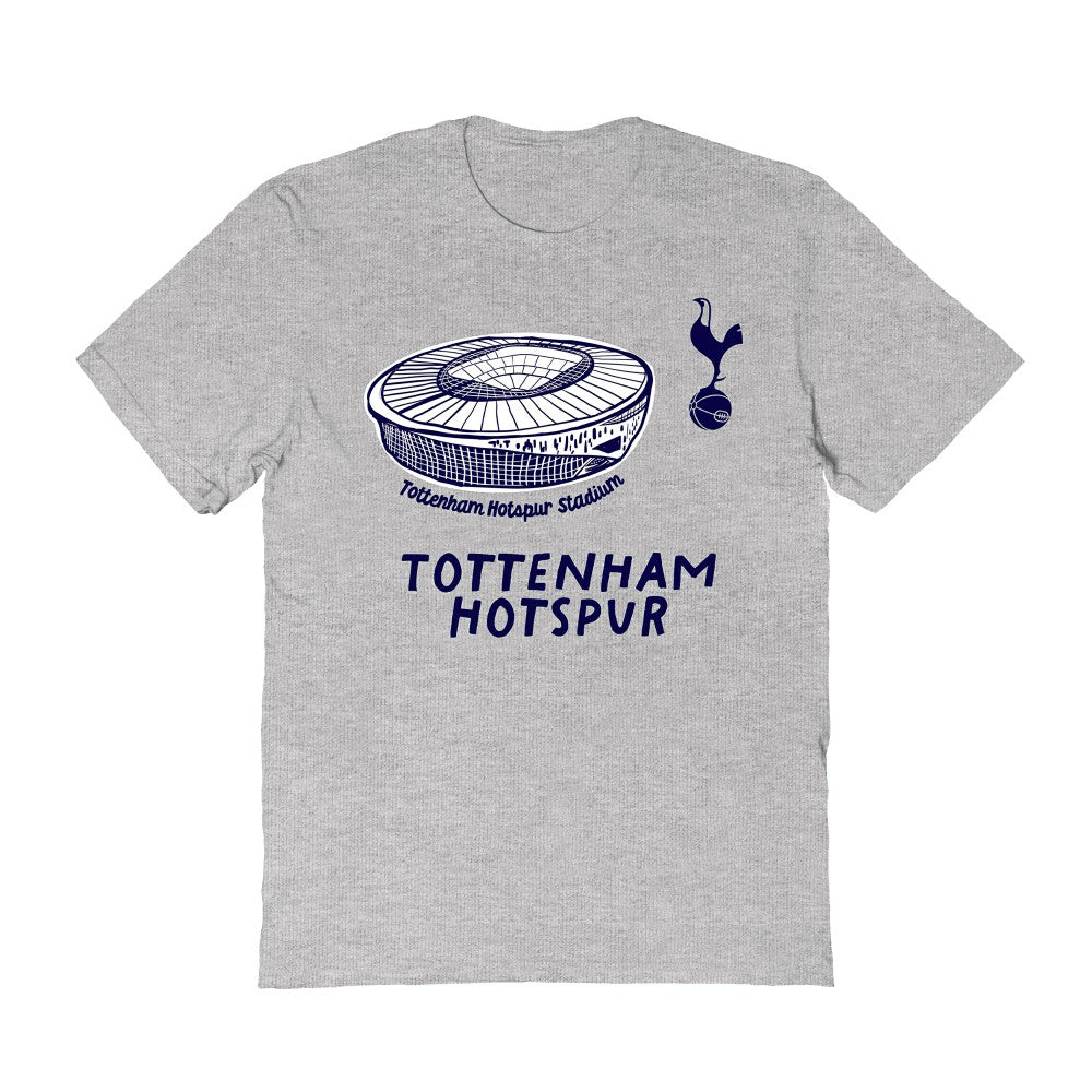 Tottenham Hotspur Vive La Fete Women's Stadium Style T-Shirt Gray