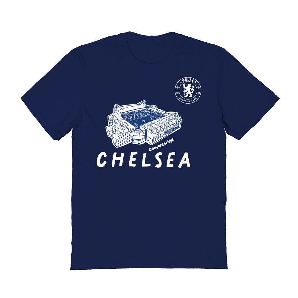 Chelsea Vive La Fete Women's Stadium Style T-Shirt Navy