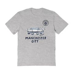 Manchester City Vive La Fete Women's Stadium Style T-Shirt Gray