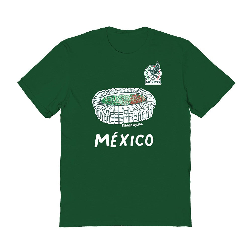 Mexico National Team Vive La Fete Women's Stadium Style T-Shirt Green