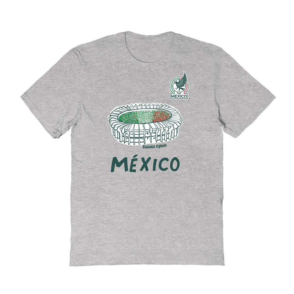 Mexico National Team Vive La Fete Women's Stadium Style T-Shirt Gray