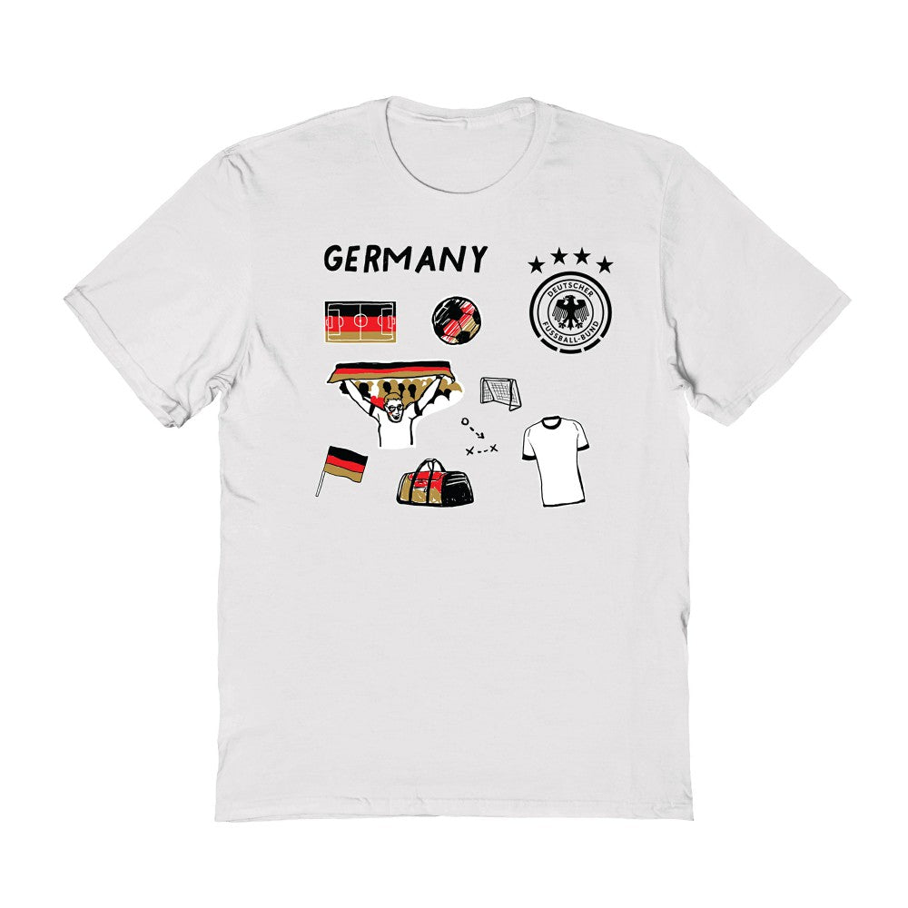 Germany National Team Vive La Fete Women's Impressions Icons T-Shirt White