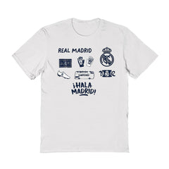 Real Madrid Vive La Fete Women's Impressions Icons T-Shirt White