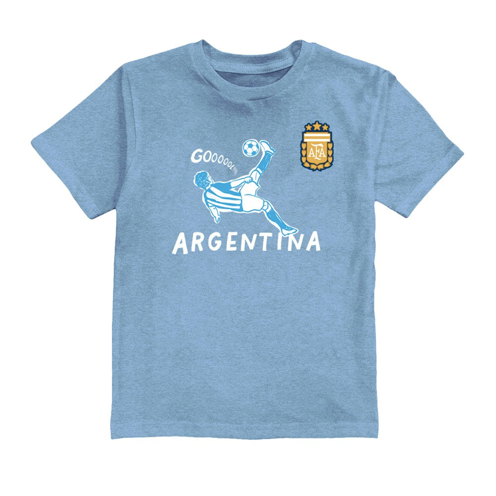 Lautaro Martinez Argentina National Team Vive La Fete Youth Player Name & Number Chilena Style T-Shirt Light Blue