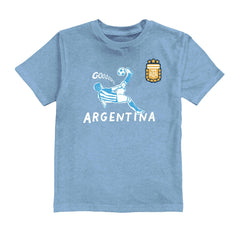 Lautaro Martinez Argentina National Team Vive La Fete Youth Player Name & Number Chilena Style T-Shirt Light Blue
