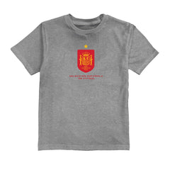 Spain National Team Vive La Fete Youth Color Badge T-Shirt Gray