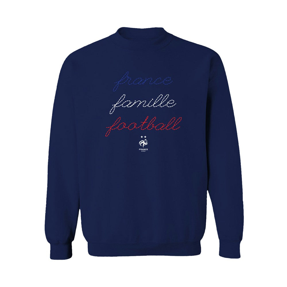 France National Team Vive La Fete Women's Famille Football Sweatshirt Navy
