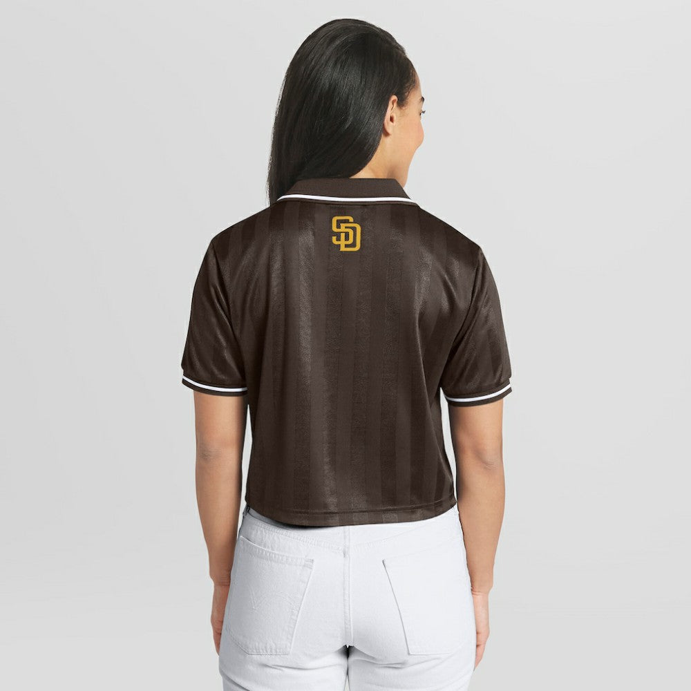 San Diego Padres WEAR by Erin Andrews Women's Cropped Polo Online