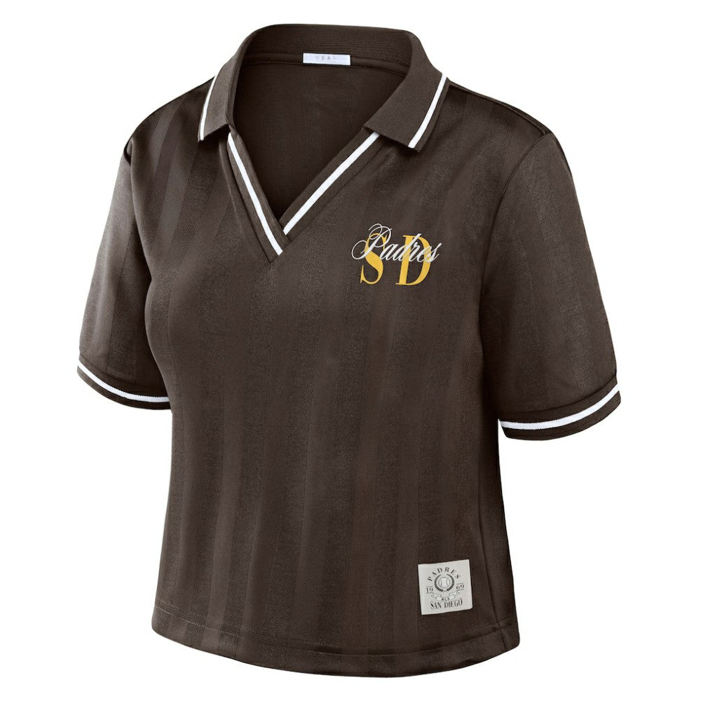 San Diego Padres WEAR by Erin Andrews Women's Cropped Polo Online