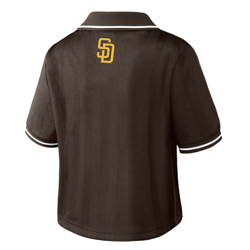 San Diego Padres WEAR by Erin Andrews Women's Cropped Polo Online