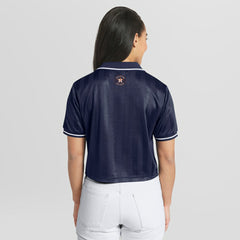 Houston Astros WEAR by Erin Andrews Women's Cropped Polo Discount