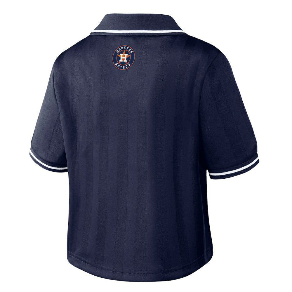 Houston Astros WEAR by Erin Andrews Women's Cropped Polo Discount