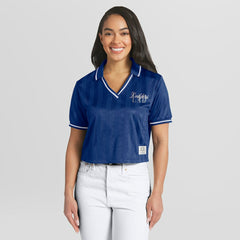 Los Angeles Dodgers WEAR by Erin Andrews Women's Cropped Polo Sale