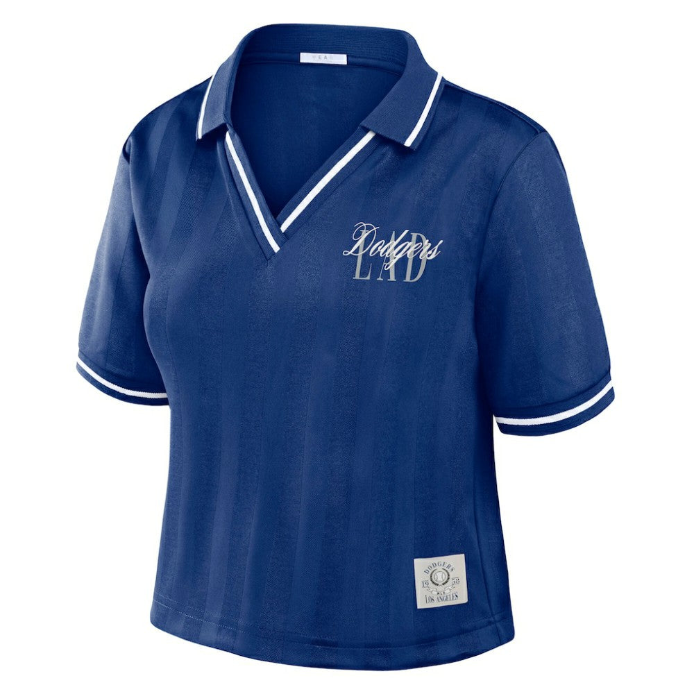 Los Angeles Dodgers WEAR by Erin Andrews Women's Cropped Polo Sale