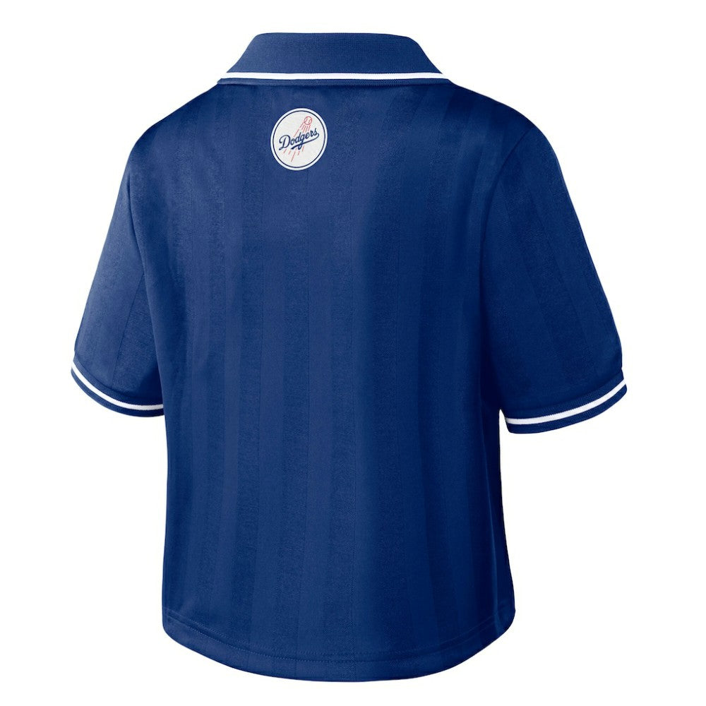 Los Angeles Dodgers WEAR by Erin Andrews Women's Cropped Polo Sale