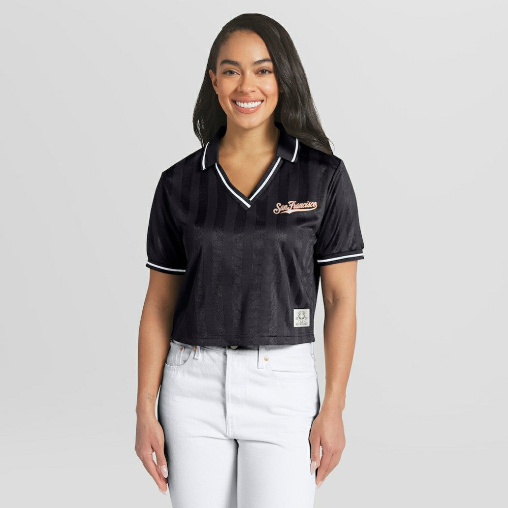San Francisco Giants WEAR by Erin Andrews Women's Cropped Polo Outlet
