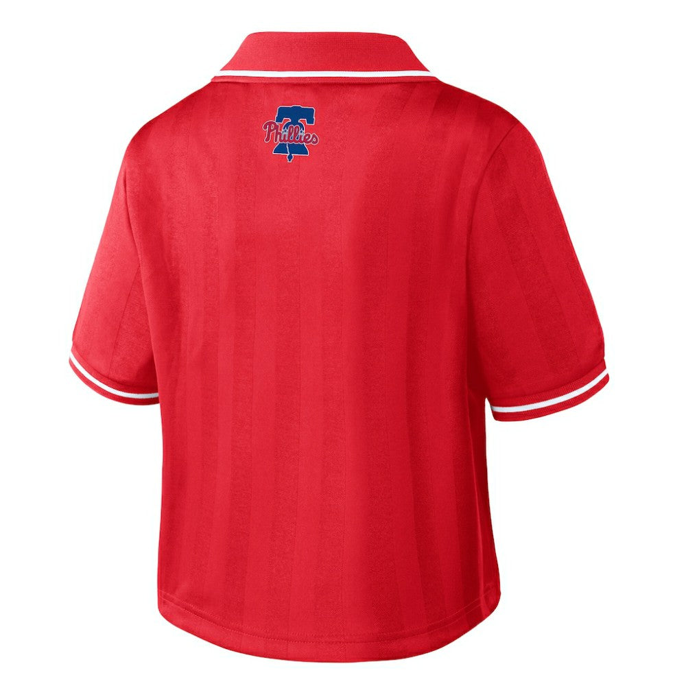 Philadelphia Phillies WEAR by Erin Andrews Women's Cropped Polo Sale