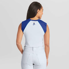 Kansas City Royals WEAR by Erin Andrews Women's Cooperstown Cropped Raglan Tank Top Outlet