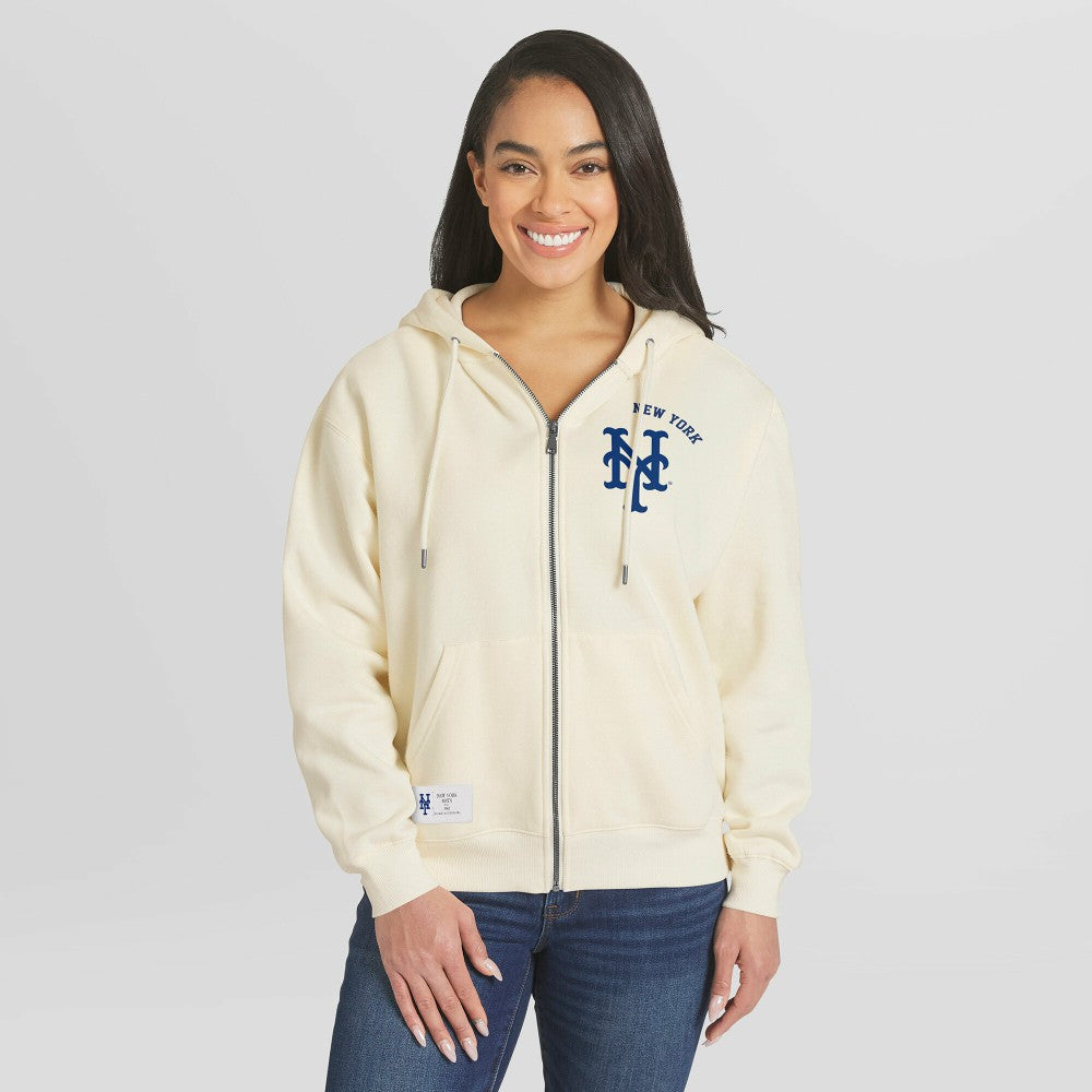 New York Mets WEAR by Erin Andrews Women's Full-Zip Hoodie Sale