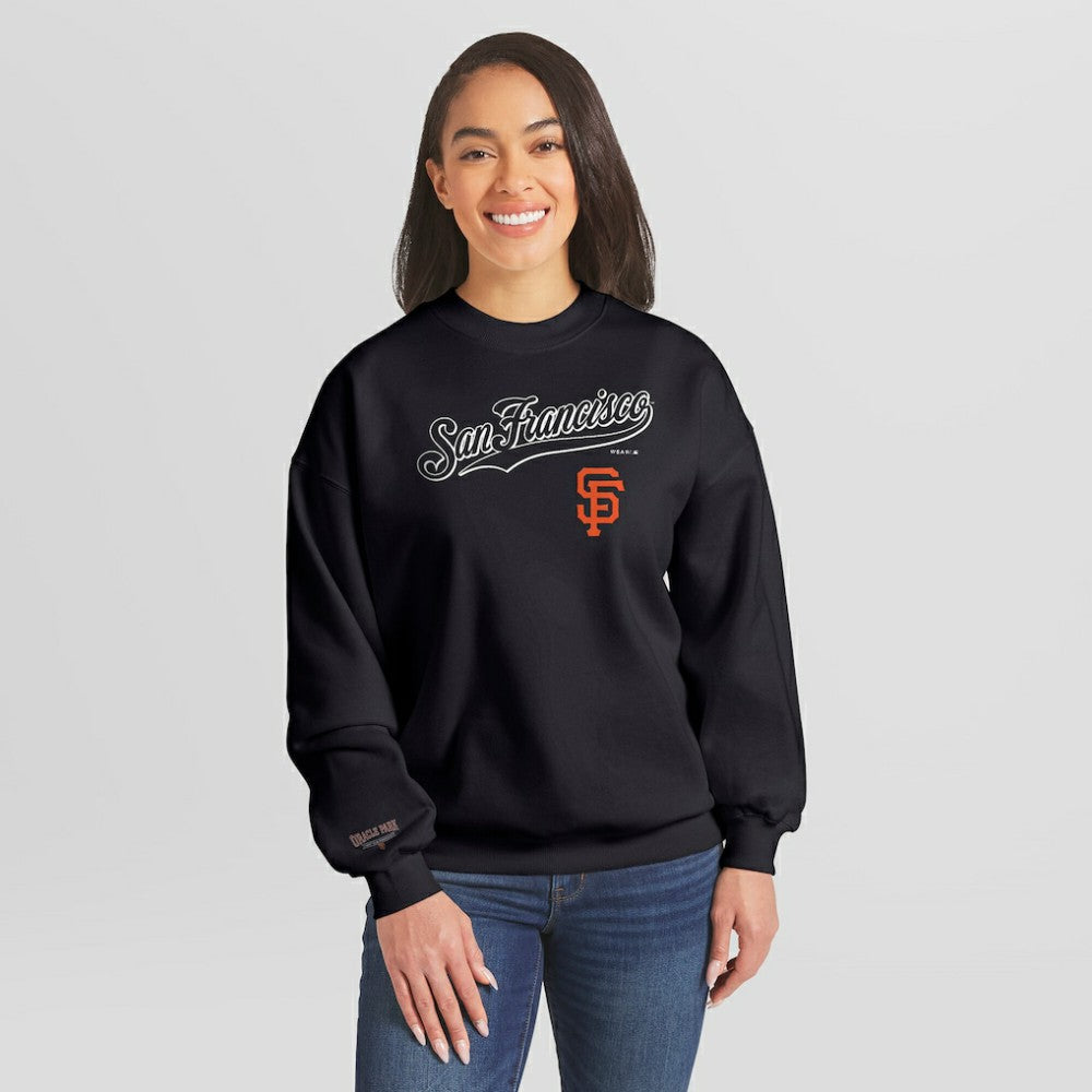 San Francisco Giants WEAR by Erin Andrews Women's Heavyweight Crew Neck Sweatshirt Online