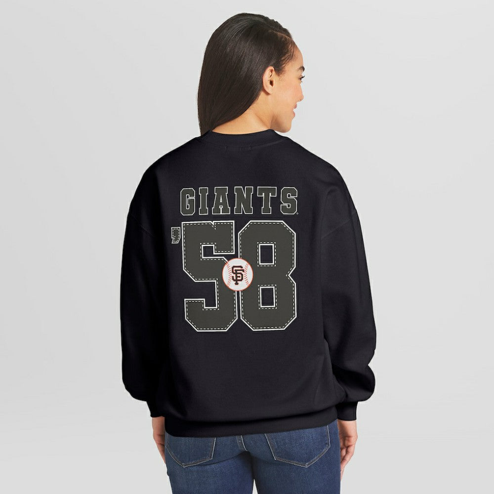 San Francisco Giants WEAR by Erin Andrews Women's Heavyweight Crew Neck Sweatshirt Online