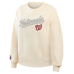 Washington Nationals WEAR by Erin Andrews Women's Heavyweight Crew Neck Sweatshirt Outlet