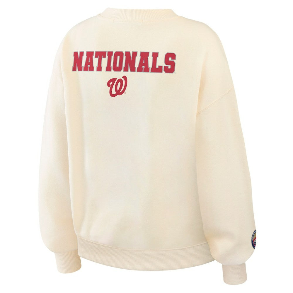 Washington Nationals WEAR by Erin Andrews Women's Heavyweight Crew Neck Sweatshirt Outlet