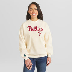 Philadelphia Phillies WEAR by Erin Andrews Women's Heavyweight Crew Neck Sweatshirt Online