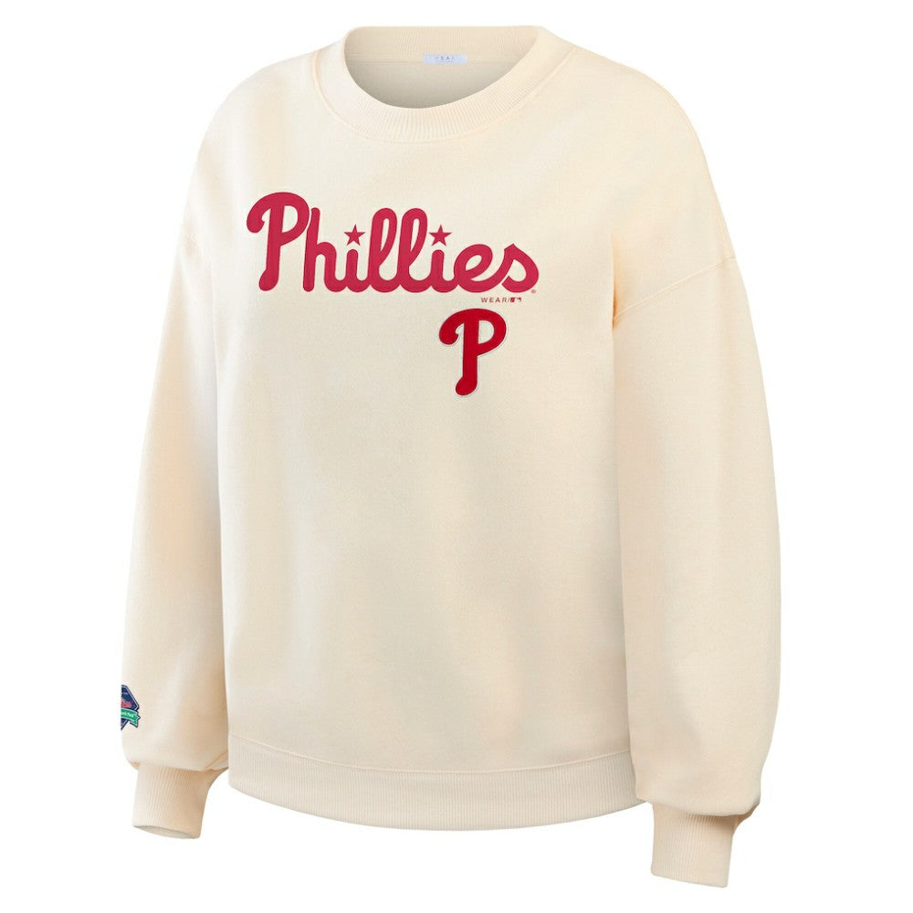 Philadelphia Phillies WEAR by Erin Andrews Women's Heavyweight Crew Neck Sweatshirt Online