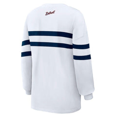 Detroit Tigers WEAR by Erin Andrews Women's Oversized Long Sleeve Striped T-Shirt Discount