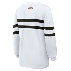 San Francisco Giants WEAR by Erin Andrews Women's Oversized Long Sleeve Striped T-Shirt Online