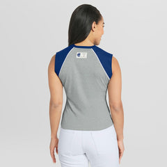 Chicago Cubs WEAR by Erin Andrews Women's Cropped Raglan Tank Top Discount