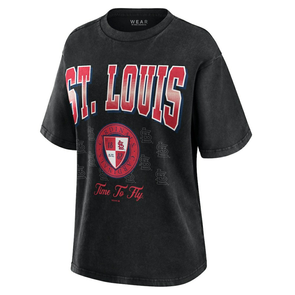 St. Louis Cardinals WEAR by Erin Andrews Women's Oversized Boyfriend T-Shirt Discount