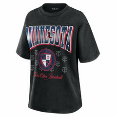 Minnesota Twins WEAR by Erin Andrews Women's Oversized Boyfriend T-Shirt Outlet