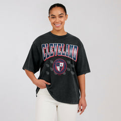 Cleveland Guardians WEAR by Erin Andrews Women's Oversized Boyfriend T-Shirt for sale