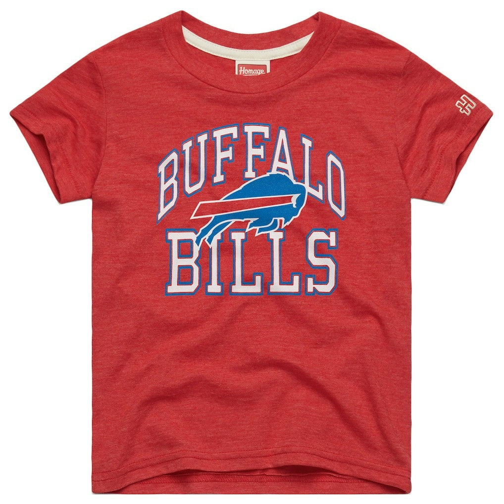Buffalo Bills Homage Youth Arch Tri-Blend T-Shirt - Red - NFL
