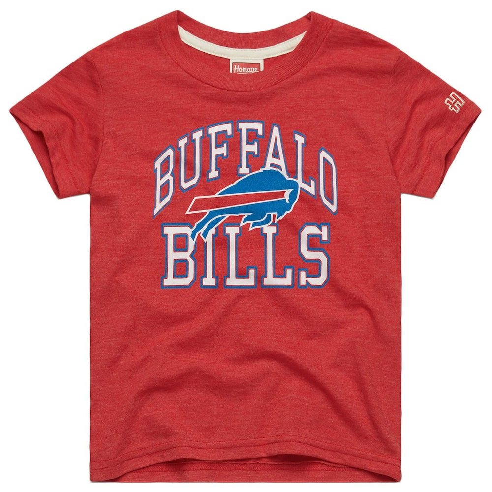 Buffalo Bills Homage Youth Arch Tri-Blend T-Shirt - Red - NFL