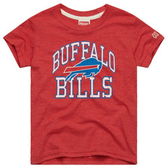 Buffalo Bills Homage Youth Arch Tri-Blend T-Shirt - Red - NFL
