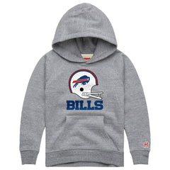 Buffalo Bills Homage Youth Big Helmet Tri-Blend Hoodie - Gray - NFL
