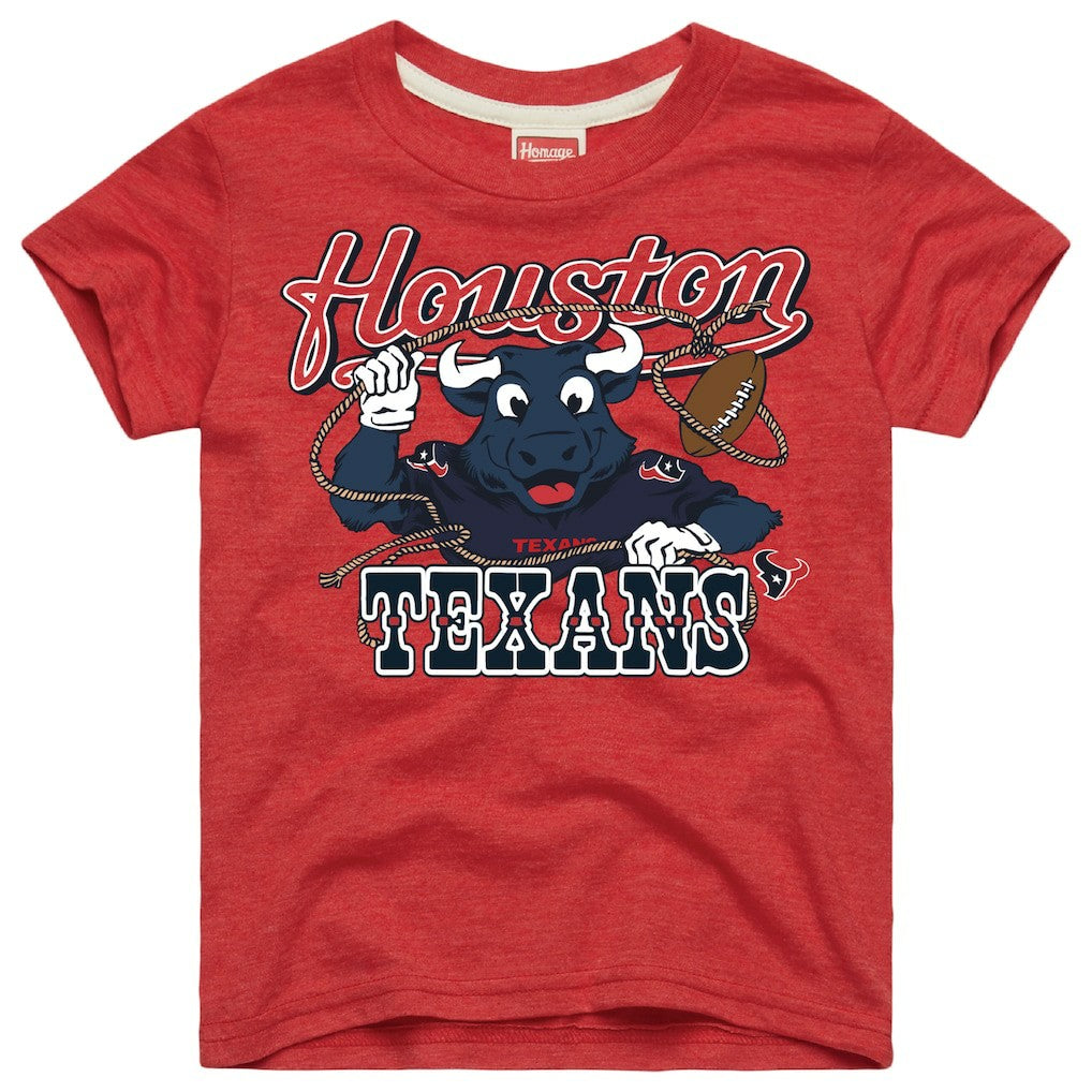 Houston Texans Homage Youth Toro Lasso Tri-Blend T-Shirt - Red - NFL