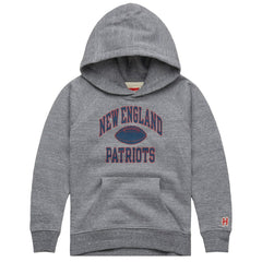 New England Patriots Homage Youth Gridiron Tri-Blend Hoodie - Gray - NFL