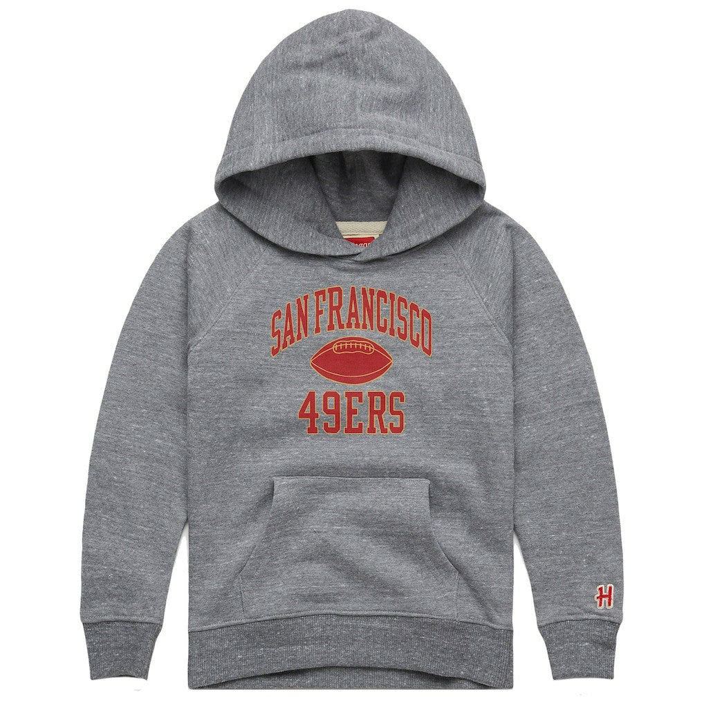 San Francisco 49ers Homage Youth Gridiron Tri-Blend Hoodie - Gray - NFL