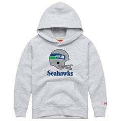 Seattle Seahawks Homage Youth Big Helmet Tri-Blend Hoodie - Gray - NFL