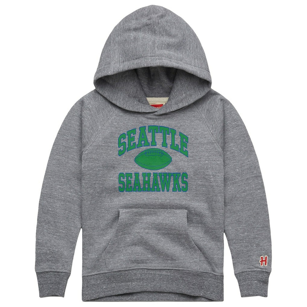 Seattle Seahawks Homage Youth Gridiron Tri-Blend Hoodie - Gray - NFL
