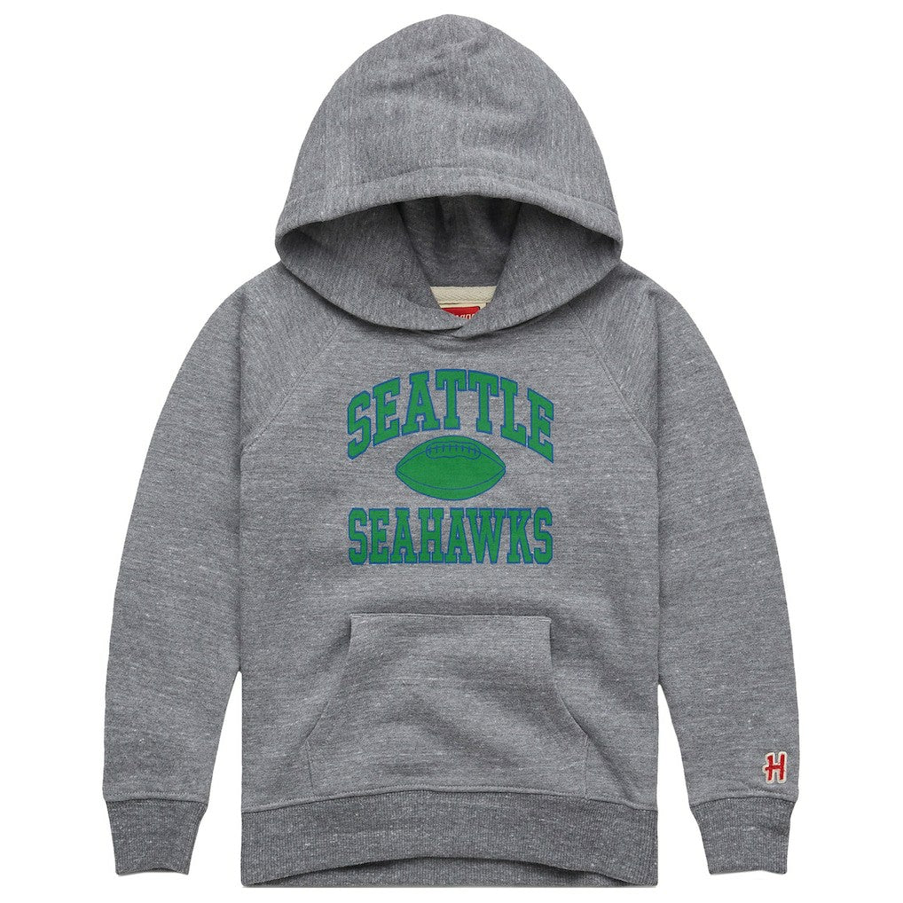 Seattle Seahawks Homage Youth Gridiron Tri-Blend Hoodie - Gray - NFL