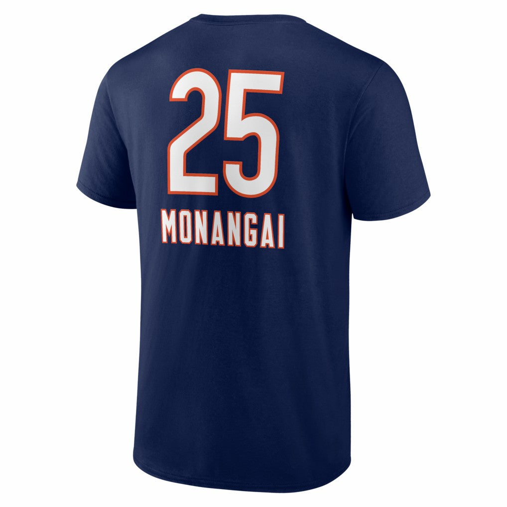 Kyle Monangai Chicago Bears Team Wordmark T-Shirt - Navy - NFL