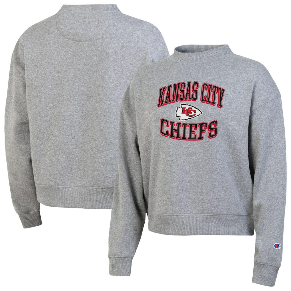 Kansas City Chiefs Champion Women's Triumph Tri-Blend Sweatshirt - Gray - NFL