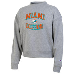 Miami Dolphins Champion Women's Triumph Tri-Blend Sweatshirt - Gray - NFL