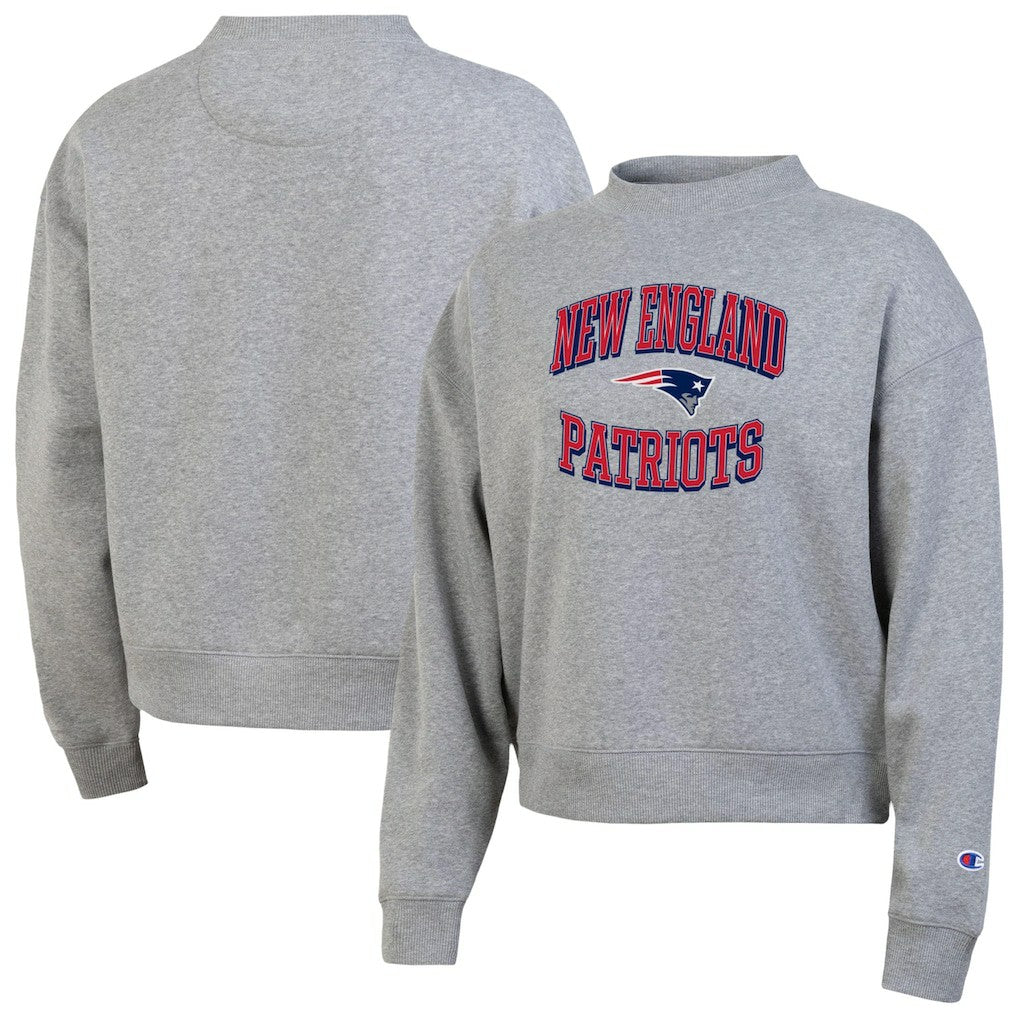 New England Patriots Champion Women's Triumph Tri-Blend Sweatshirt - Gray - NFL